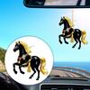 Ornamento da appendere per auto a forma di cavallo piatto 2D Acrilico Ciondolo per specchietto retrovisore a forma di cavallo Accessori da appendere per le feste invernali per albero di Natale Interno auto Parete Finestra