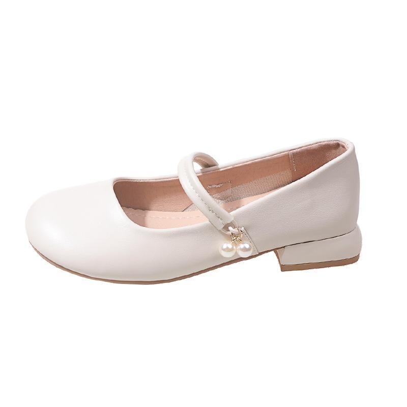 Little Mary Jane Single Shoes Women's Low-heeled Women's Shoes Spring New Shallow Mouth with Skirt Small Leather Shoes Women