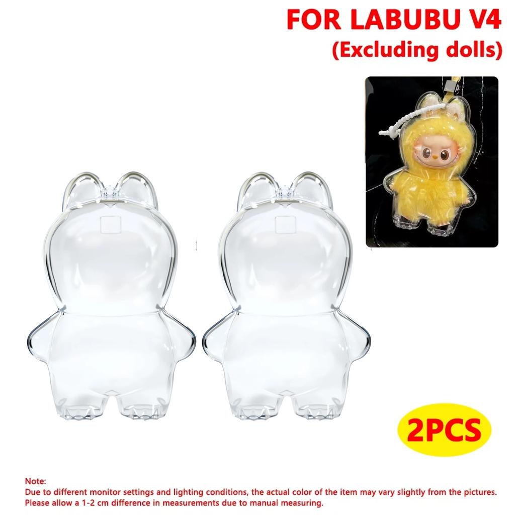 3/2/1Pcs For LABUBU Protector Case Protection Cover V1 V2 V3 V4 Plush Doll Storage Box Anti Dust Case For Labubu Accessories