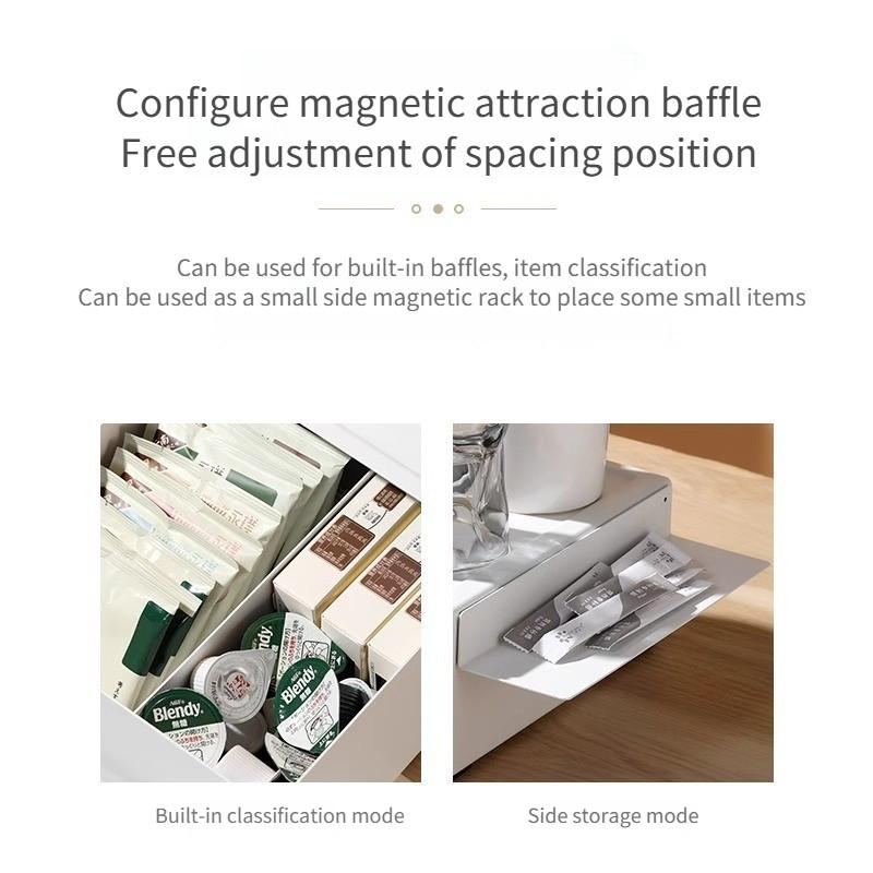 Simple Coffee Machine Drawer Style Storage Rack Office Pantry Desktop Storage Shelf Kettle Placement Table