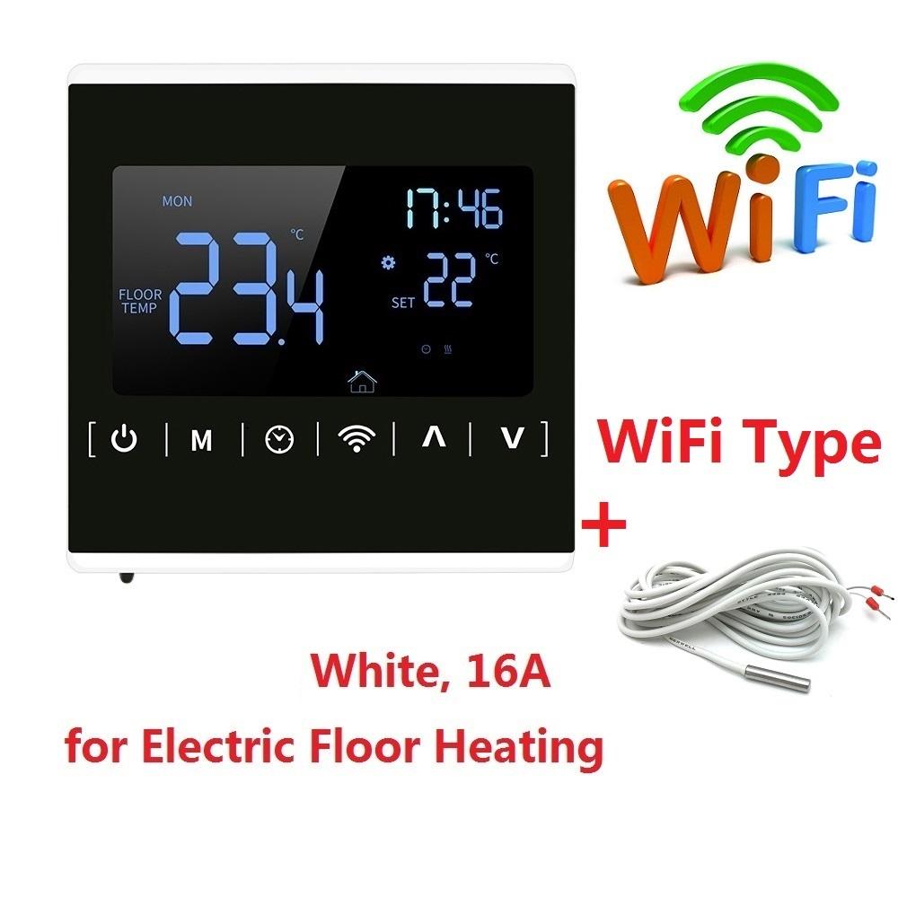 110V 220V Floor Warming Room Wifi Thermostat for Electric Gas Boiler Water Heating Voice Temperature Controller Fahrenheit