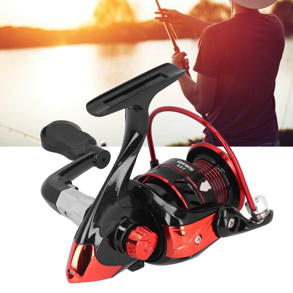 Metal Spinning Wheel Spool Sea Rod Lure Rock Fishing Long Shot Reel Tackle Black RedDM3000
