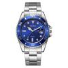 Meibo Men Steel Band Quartz Watch With Calendar For Office And Daily Wear