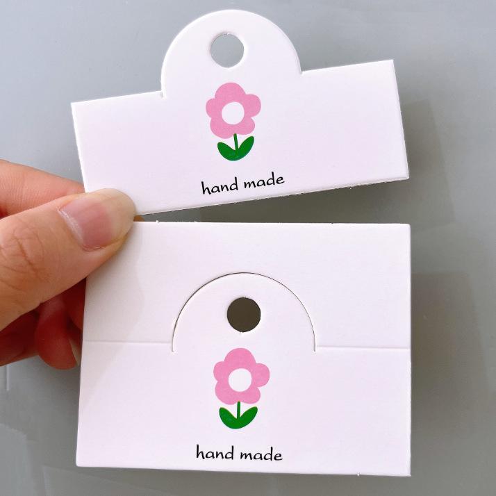 Carton Mare Pliat pentru Ambalare Bijuterii Florale Mici & Elastice de Păr - Accesorii din Hârtie DIY