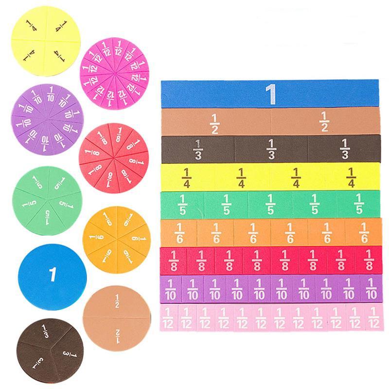 Diy Magnetic Fraction Learning Strip Montessori Toys Fractions Math Toys Arithmetic Educational Teaching Aids  Assembling Puzzle