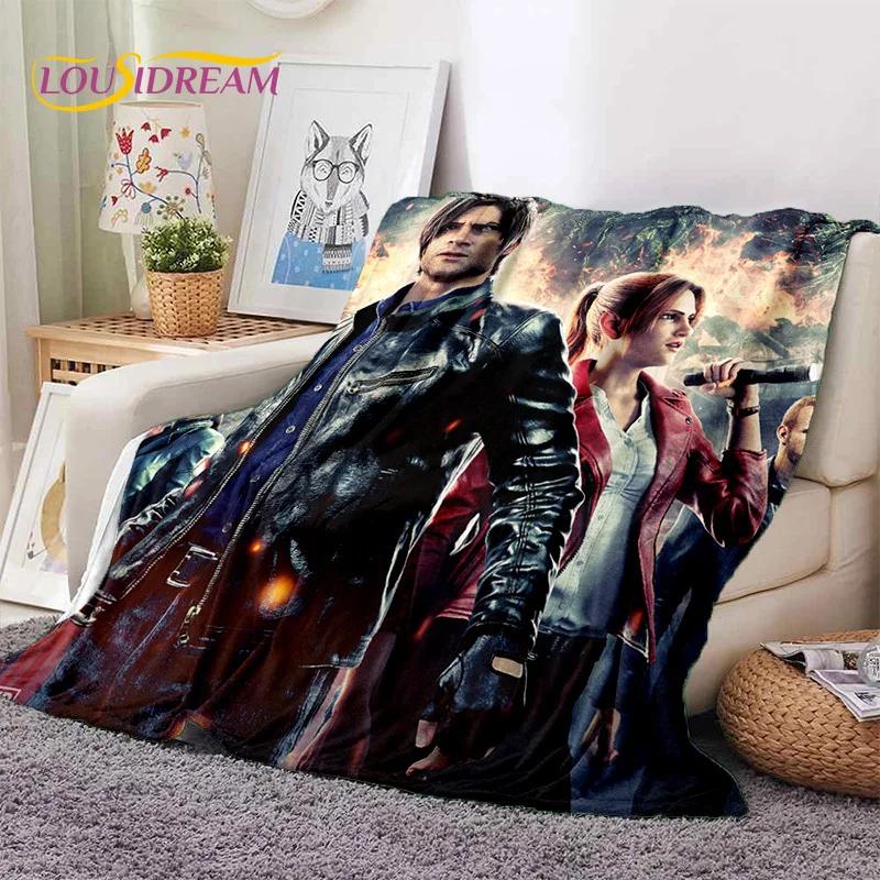Horror Games R-Resident Evil Soft Flannel Blanket for Beds Bedroom Sofa Picnic,Throw Blanket for Cover Outdoor Leisure Nap Gift
