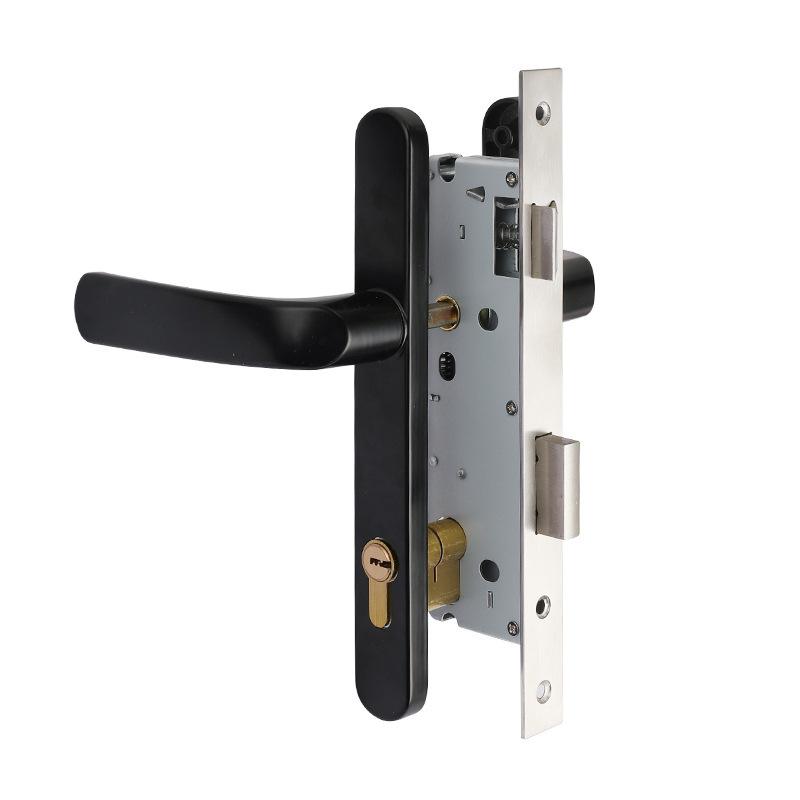 Broken Bridge Aluminum Alloy Door Lock, Swing Door, Plug-in Multi-point Handle Lock