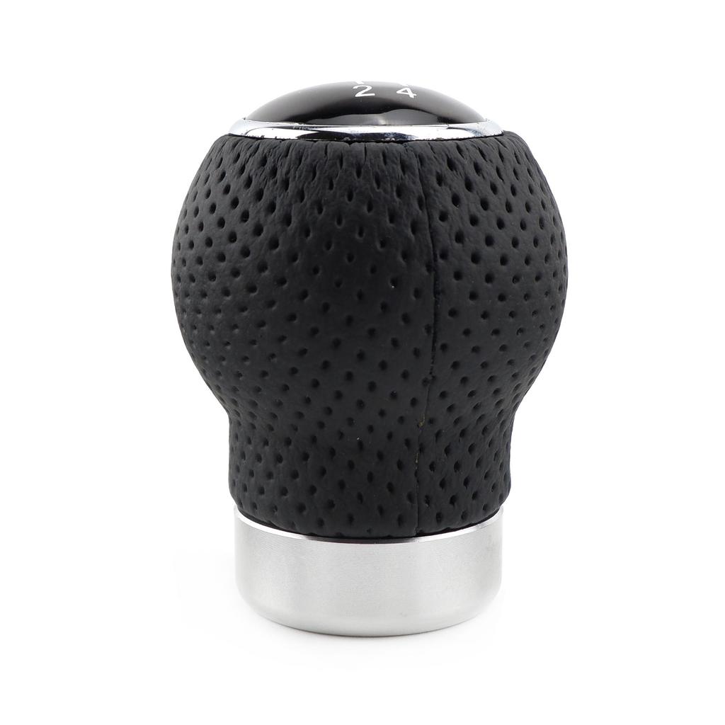 Universal Gear Shift Knob Ball Gear Stick 5 Speed Manual Shifter Lever Car Truck Racing Black PU Leather with Holes