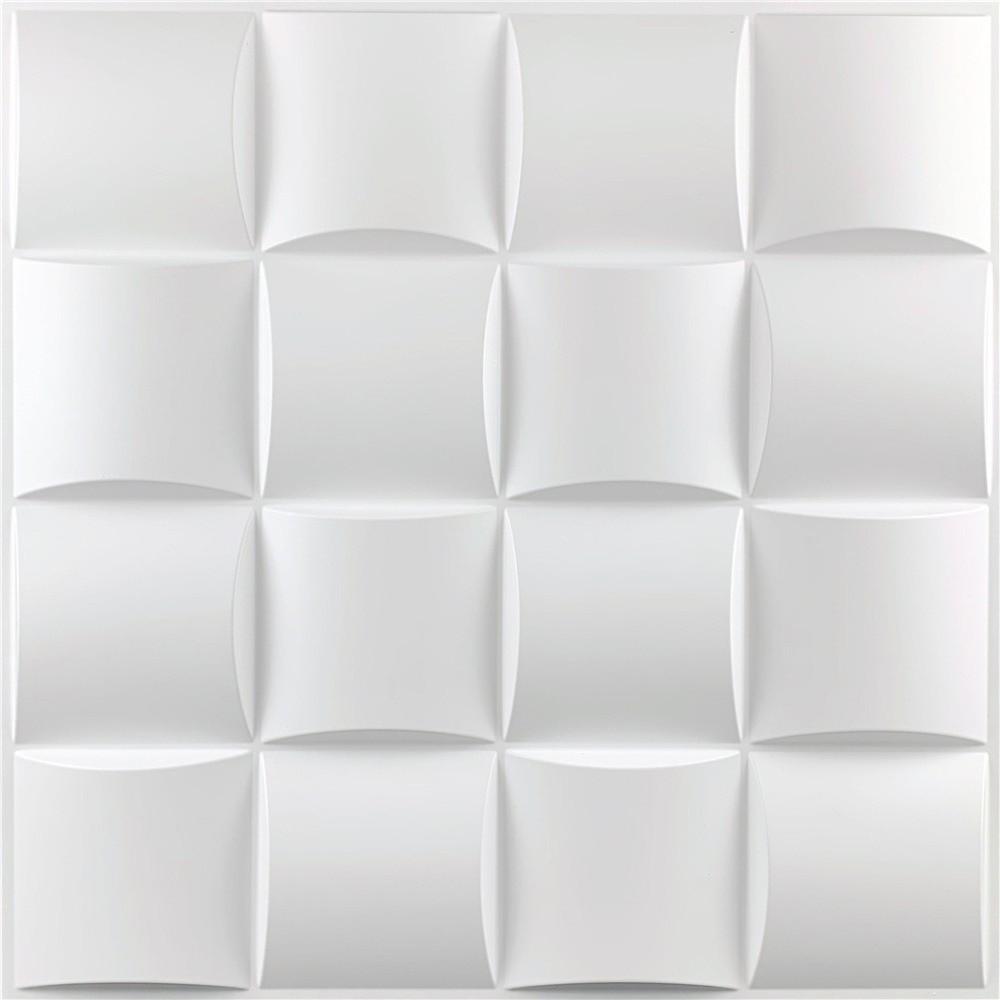 White Wall Sticker 3D PVC Wall Paper Removable Wall Panel Bathroom Kitchen