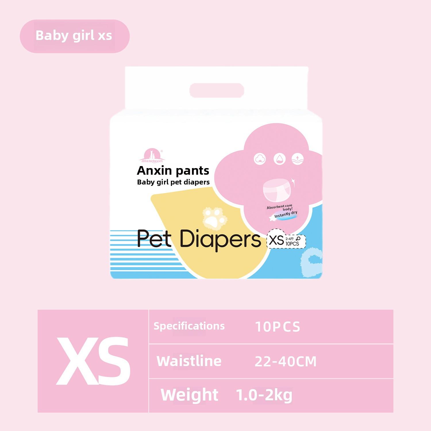 Wearable Pet Diapers Waterproof Anti-side Leakage Menstrual Shorts Thin Breathable Comfortable Disposable Pet Male Dog Diapers