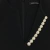 YOKOCHAN YED-117-010 Black Pearl Embellished Sleeveless Dress Dress 36 blackUsed
