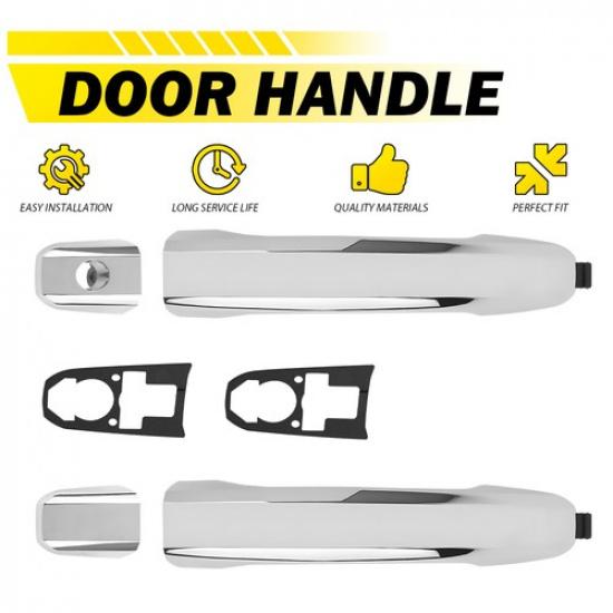Front & Rear Left Exterior Door Handle For 2014- Chevy Silverado EOOH