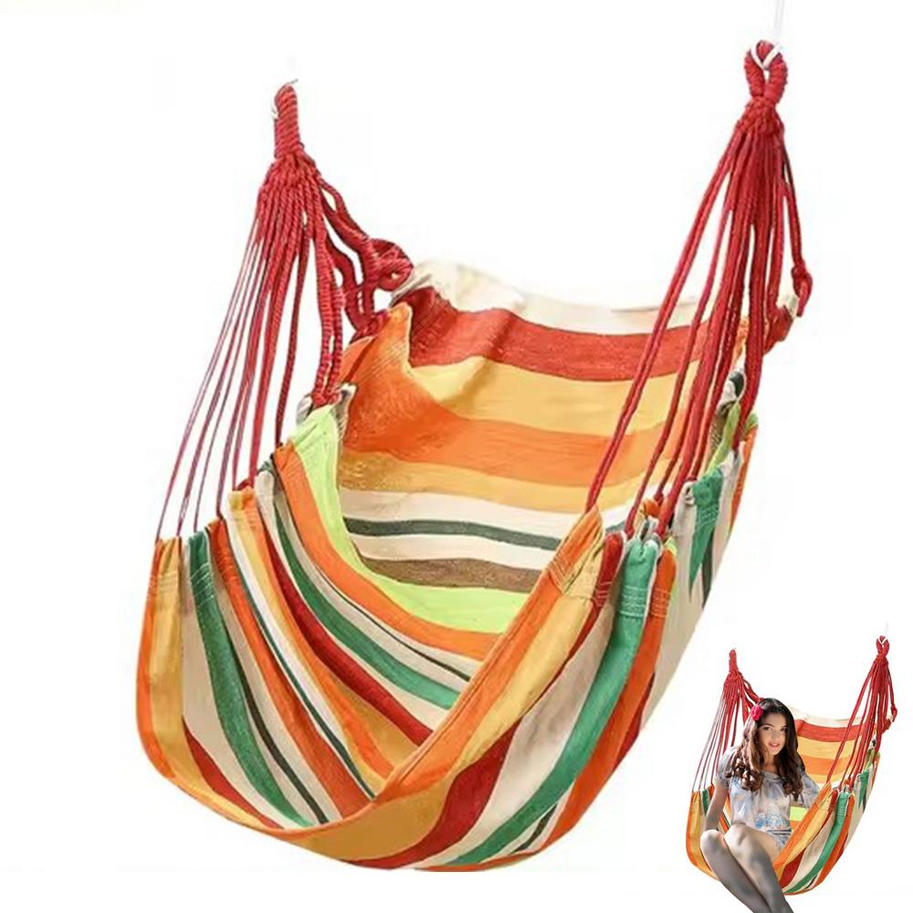 Outdoor Swing Hammock Chair Canvas Indoor Swing Chair Max 500 Lbs Thicken Swing Chair For Dormitory College Students Enlarged