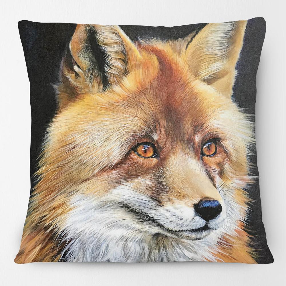 Wild Animals Poster Cushion Covers Puffins King of the Jungle Lion Lemur Gorilla Print Decorative Pillow Case 40cmx40cm