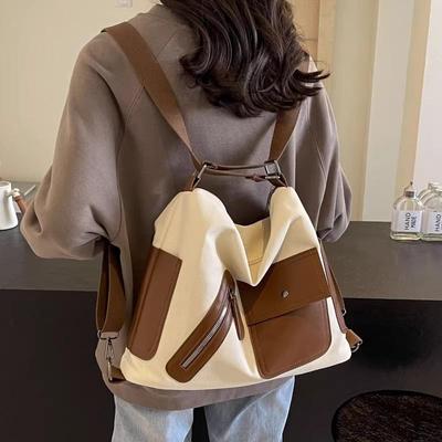 Vielseitiger Damen Canvas Tote-Rucksack 2025: Große Kapazität für Pendeln & Reisen