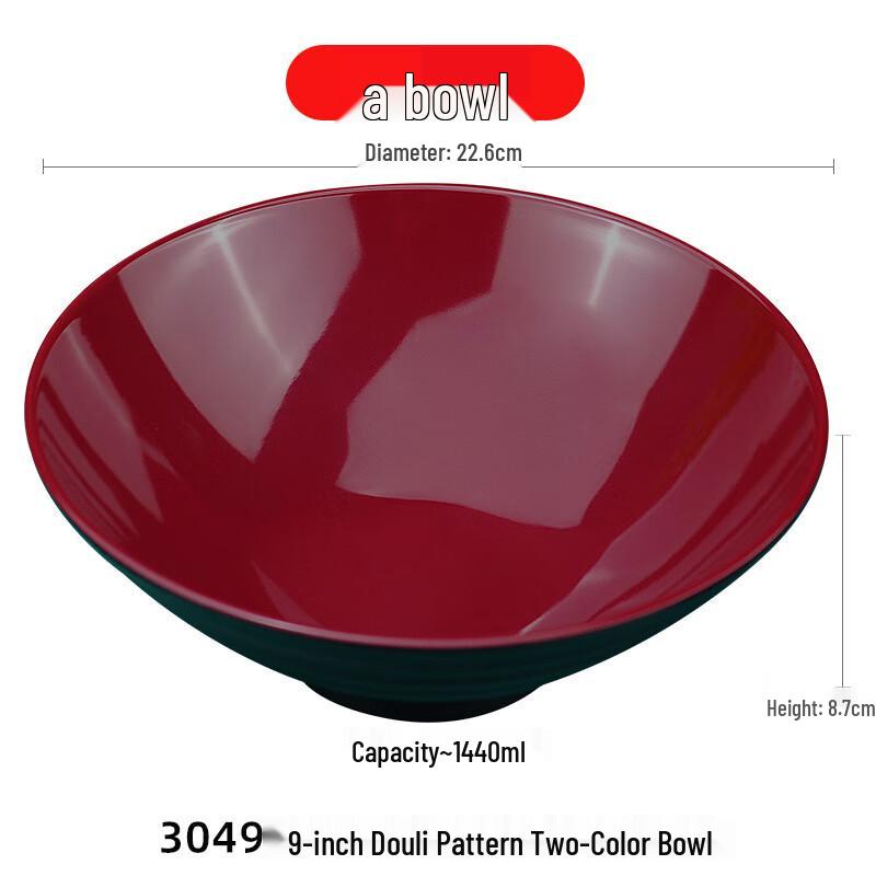 Wuhe Melamine Ribbed Conical Bowl and Spoon Set