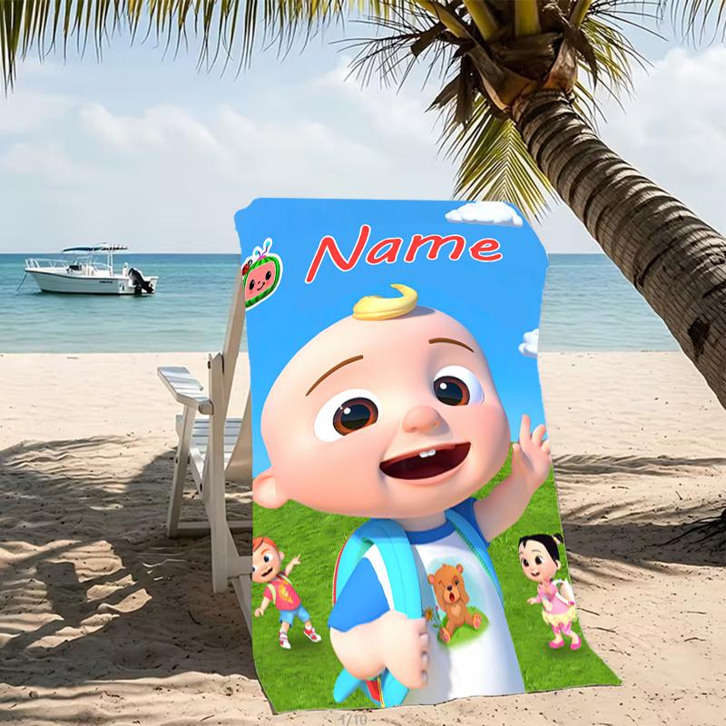 Customizable Personalized Beach Towels CoComelon - Dance Party Themed designs.Suitable for the Beach, Yoga, Sports;ideal As Beach Accessories