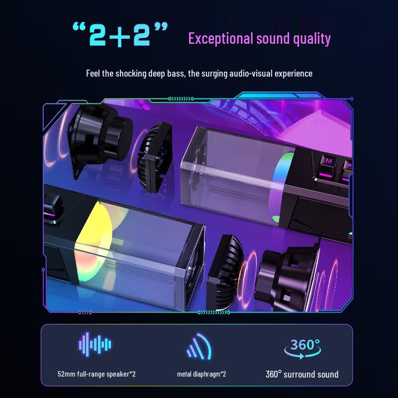 Newmine K18 RGB Gaming Speaker CN Plug (adapter Included)