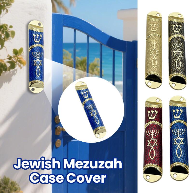 Je Scroll On Door Metal Blessing Mezuzah Front Door Decor Home Blessing Door Pillars Ornaments Embellished Craft New