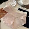 Female Summer Color Matching Pure Cotton 10A Antibacterial Extended Crotch Middle Waist Triangle Briefs