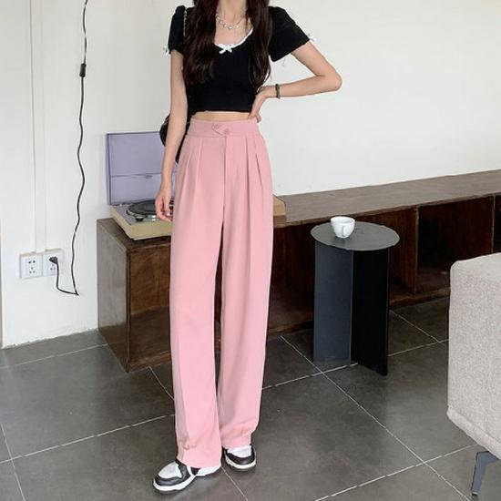 

2024 High-Waisted Wide-Leg Slimming Drape Pants - Korean Style Spring/Summer Women s Fashion L