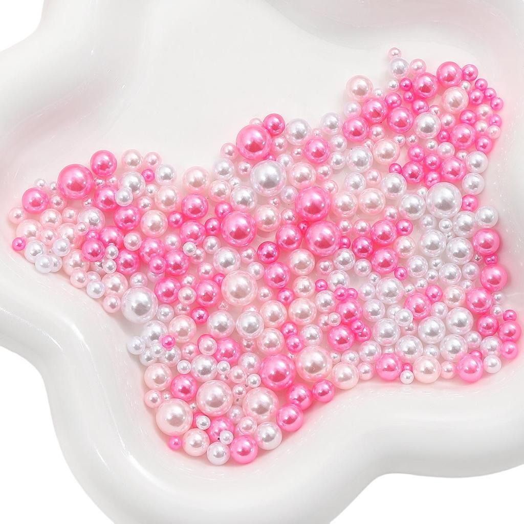 ABS Non-Porous Pearl-Plated Colored Round Beads for DIY Crafts and Fashion Accessories