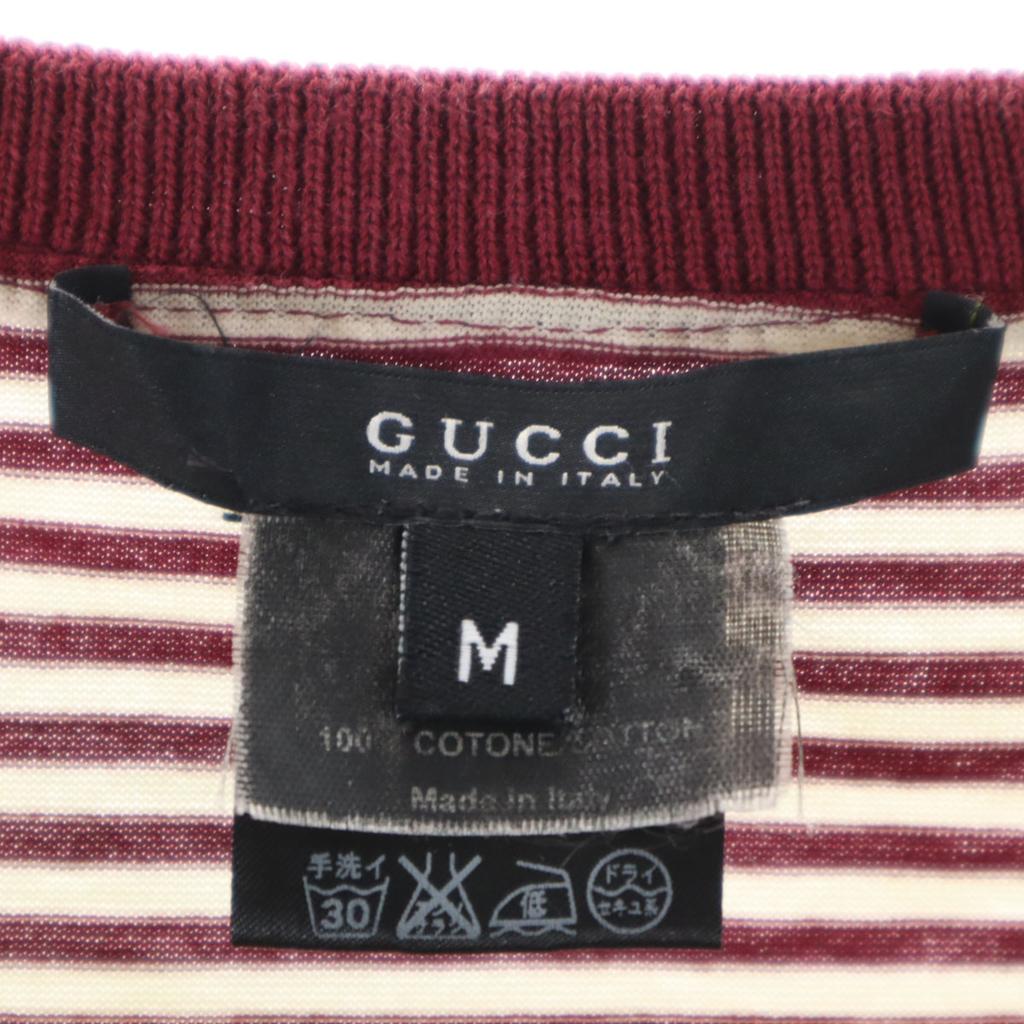 Gucci Made In Italy Border Pattern Tank Top M Bordeaux Women Used