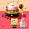 SpongeBob SquarePants Blind Box Building Blocks Cartoon Food Model Bricks Collection Display Childrens DIY Toys Holiday Gifts