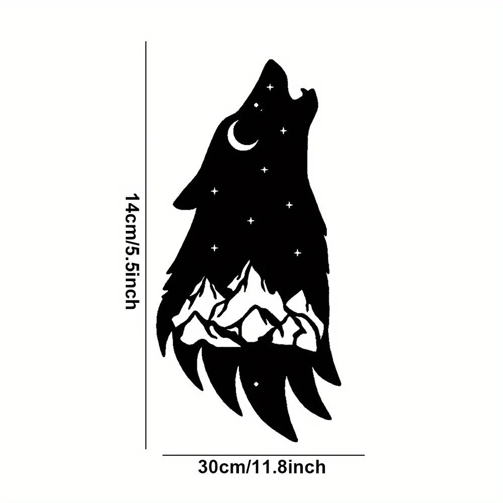 

Howling Wolf Southwest Metal Wall Art – Стальной наружный декор, элегантное украшение для гостиной и спальни, стильное искусство чёрный