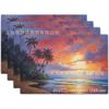 1PC Beach Theme Placemats Summer Ocean Blue Coastal Sea Life Table Mats Heat-Resisting Non Slip Placemats
