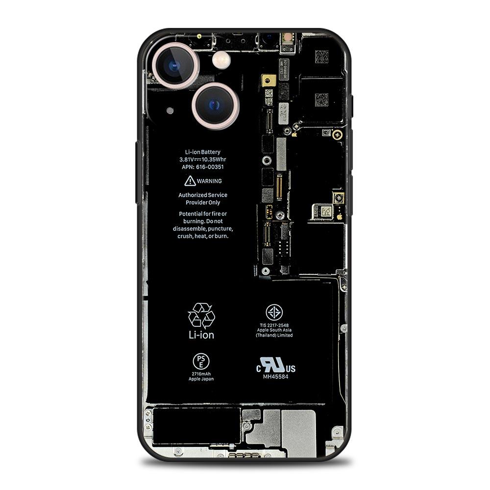 Main Circuit Board Pattern Phone Case Cover for iPhone 17 16 15 14 13 12 11 Pro Max 17 Air Plus Shockproof Soft TPU Shell Fundas