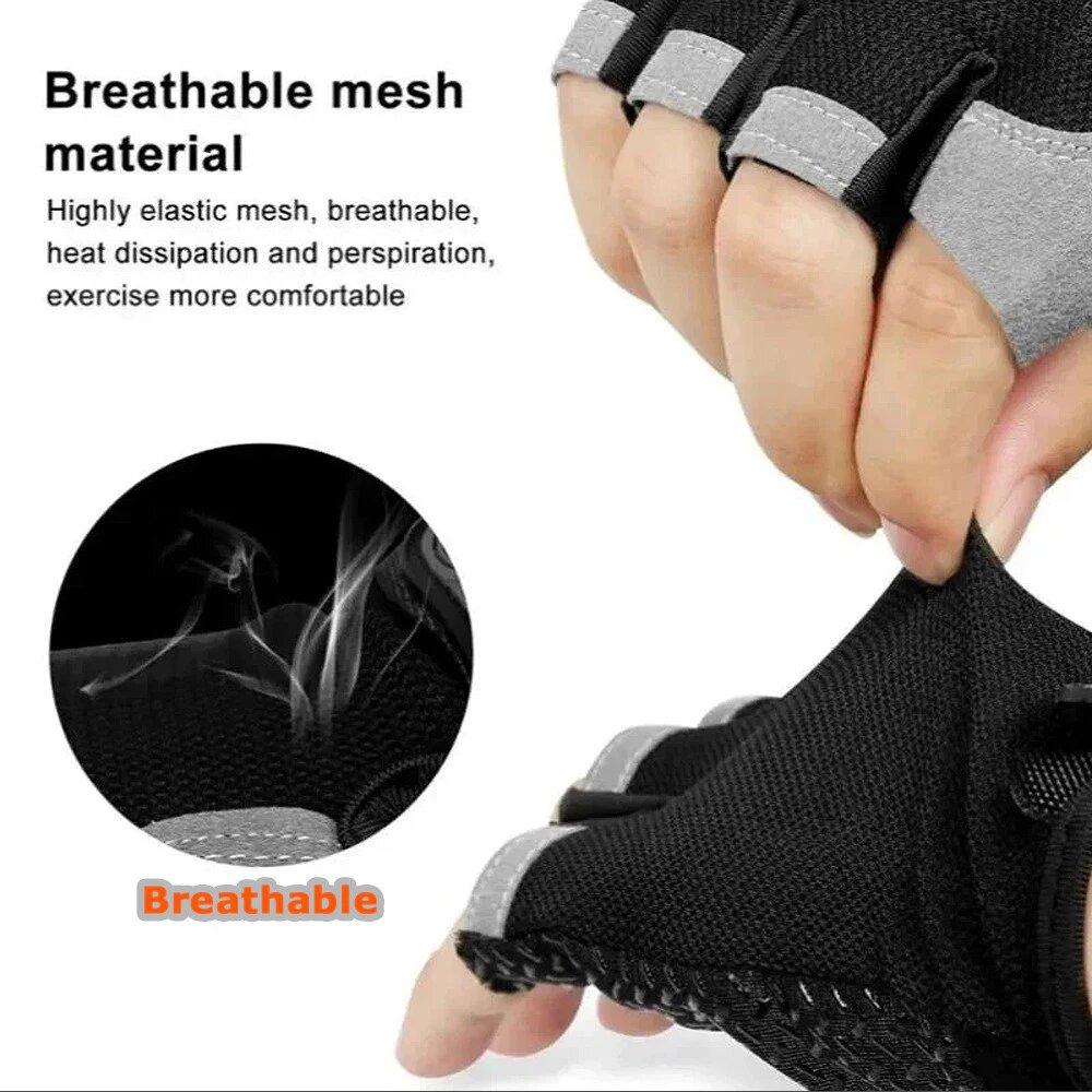 Men and Women Cycling Spring Autumn Half Finger Gym Gloves Mitten Breathable Anti-slip Glove Fitness Sport Training Gloves