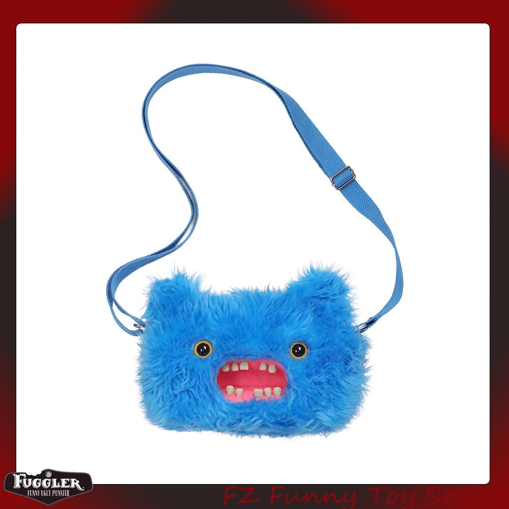 Cute Ugly Monster Plush Crossbody Bag Big Head Furry Shoulder Purse Funny Gift
