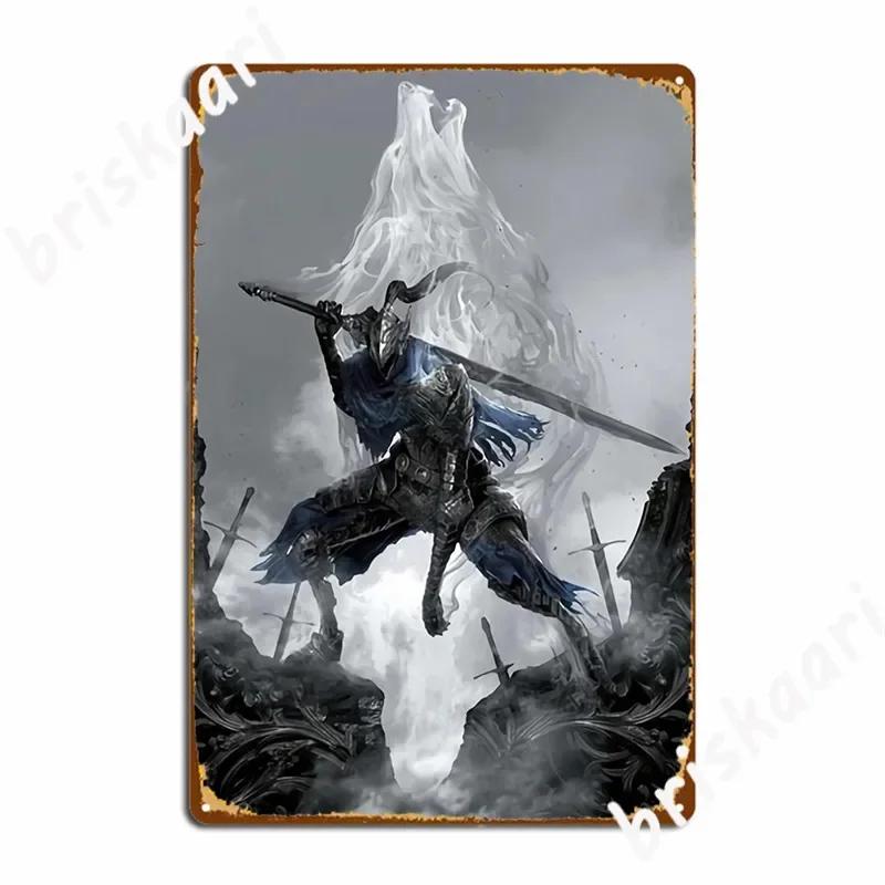 Souls Artorias Metal Sign Poster Rusty Garage Decoration Plaques Designing Garage Tin Sign Poster 20X30CM