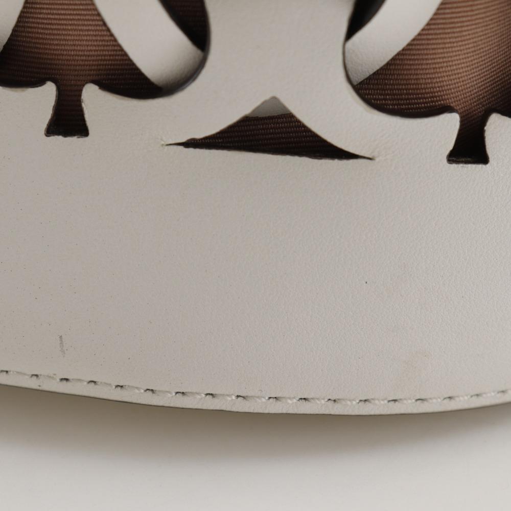 Kate Spade Dolly Large Shoulder Bag basket White/pink leather Women Used