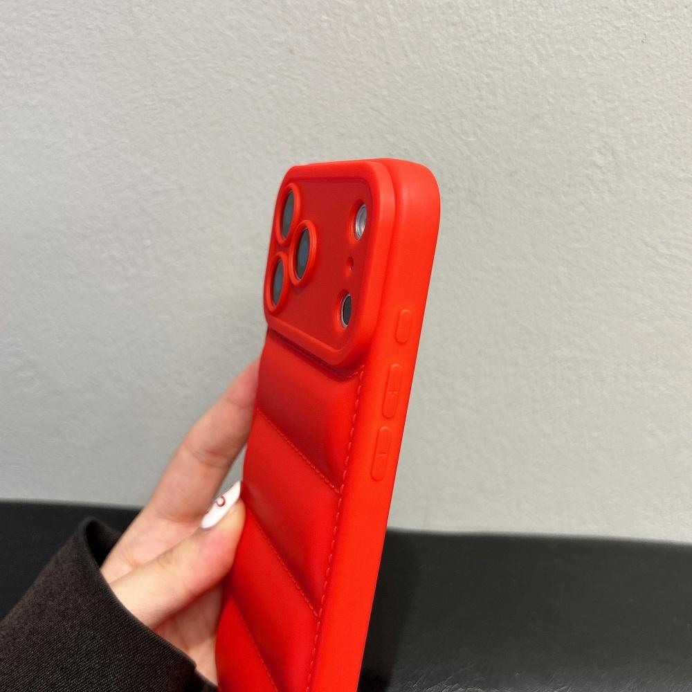 Giacca Piumino di Lusso Custodia Ammortizzante in TPU per iPhone 17 Air 16 15 Plus 14 13 12 11 X Pro Max 17ProMax Invernale Colorata Morbida Custodia Puffer