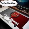 Benutzerdefinierter Name Mauspade Arsenal Fußball Club Wappen Mauspade, Gaming Mauspade, Tastaturpad, Schreibtischdekoration für Computer Notebook Fan Geburtstagsgeschenk