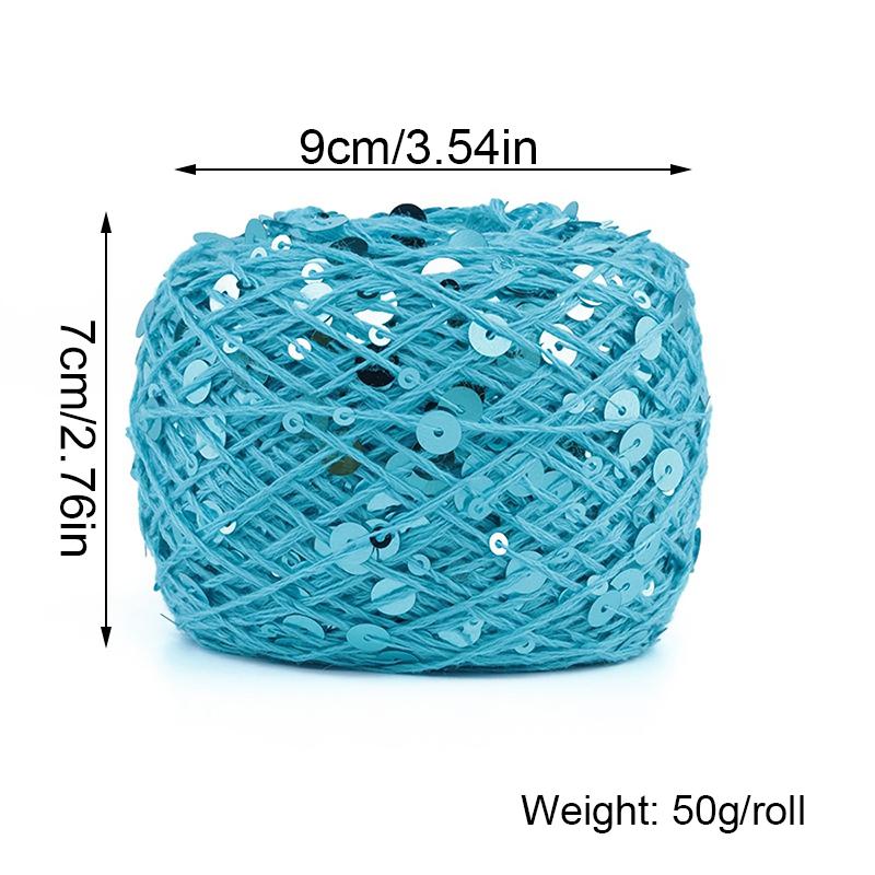 50ΓΡ Διχρωμες Παγιέτες Νήμα Χειροτεχνίας Χοντρό Διακοσμητικό Νήμα Χειροτεχνία Γκλίτερ Νήμα Κροσέ Premium Φανταχτερά Υλικά Πλεξίματος