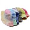 Hat Women'S Tie-Dye Bucket Hat Summer Foldable Double-Sided Basin Hat Couple Sunscreen Visor