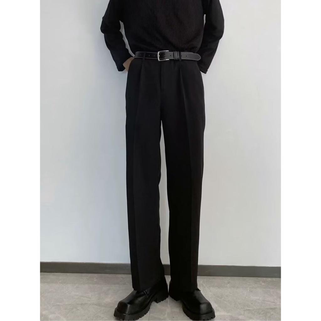 drape anti-wrinkle flared pants men's thickened warm new autumn and winter men's pants loose elastic fashion long pants