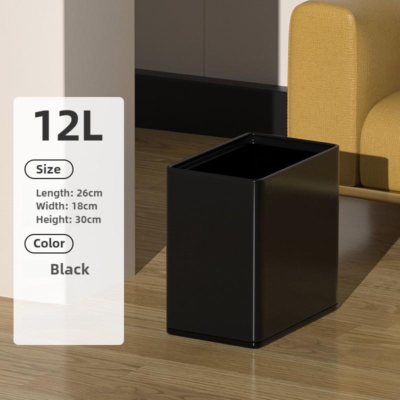Stainless Steel Waste Bins Modern Bathroom Trash Can Large Capacity Living Room Litter Bin Luxury Bedroom Uncovered Garbage Can