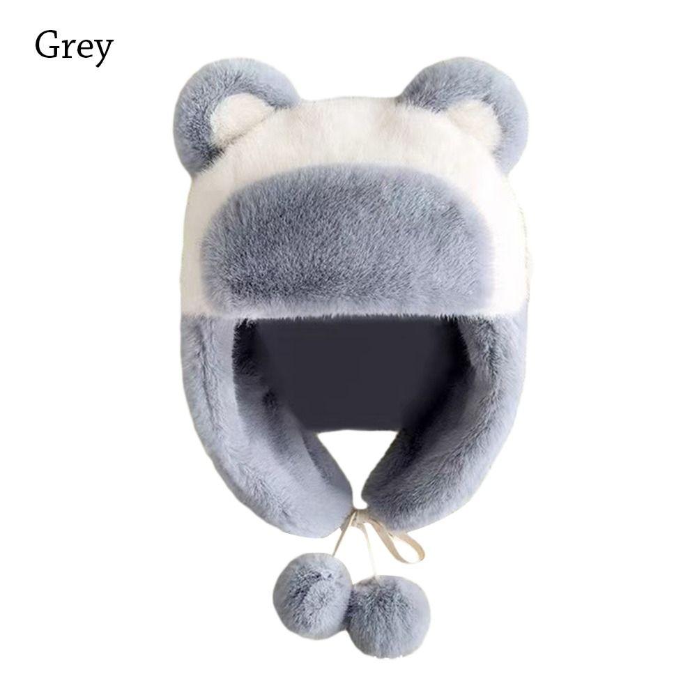 Thick Bomber Hat Plush Ushanka Fur Hat Outdoors Winter Cap for Men Women