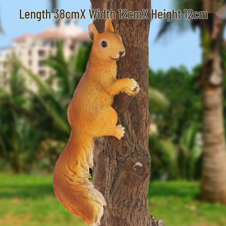 Creative Tree Squirrel Ornament - Cute Animal Decoration for Garden Crafts