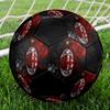 AC Milan logo Size 5 Soccer Ball, Machine-Stitched PVC, Durable & High Bounce, All Ages Fit, fan merchandise, matches & outdoor use.