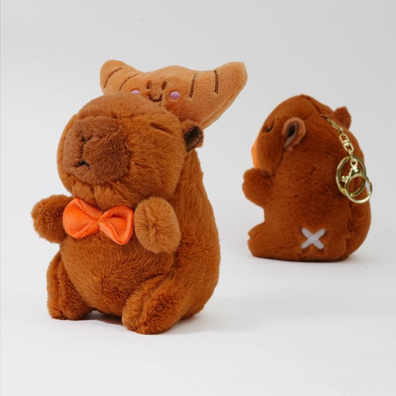 Clearstone Capybara Plush Keychain, Chavimaru Croissant, 19cm, Brown