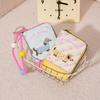 Portable Embroidery Dachshund Dog Wallet Phone Pendant PU Leather Sausage Dog Organ Card Bag Beaded Chain Cute