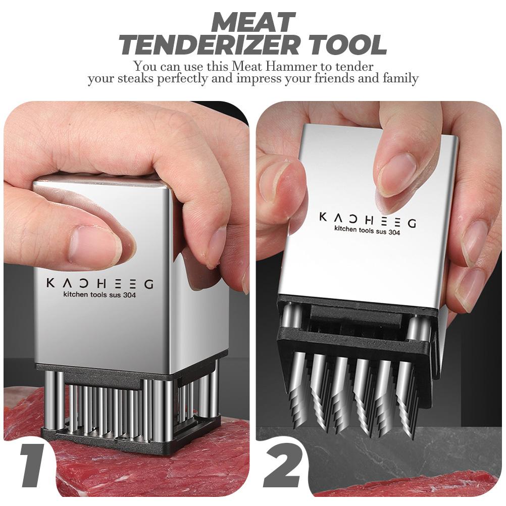 Meat Grinder Stainless Steel Hammer Mallet Pounder Tenderizer Machine Silver Tool