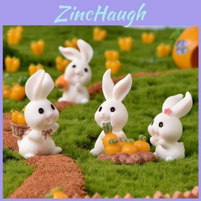 Cute Cartoon Animal Rabbit House Miniature Garden Resin Accessory