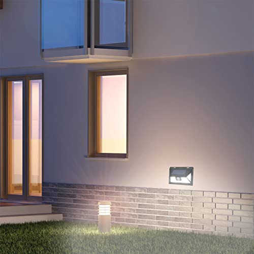 ELPA LED Sensor Wall Light, Solar Powered, ESL-K102SL