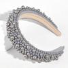 European and American Thick Simualtion Pearl Headband Pressure Hair Wide Edge Headband Handmade Hair Accessories